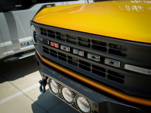 Ford Bronco Front Grille Letter Kit - Carbon Fiber Finish w/ Red R